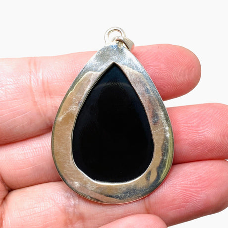 Black Onyx Teardrop Pendant KPGJ3969 - Nature's Magick