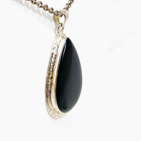 Black Onyx Teardrop Pendant KPGJ3969 - Nature's Magick