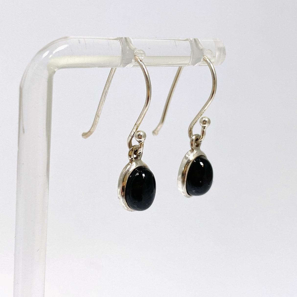 Black Star Diopside Oval Cabochon Earrings PEGJ410