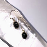 Black Star Diopside Oval Cabochon Earrings PEGJ410