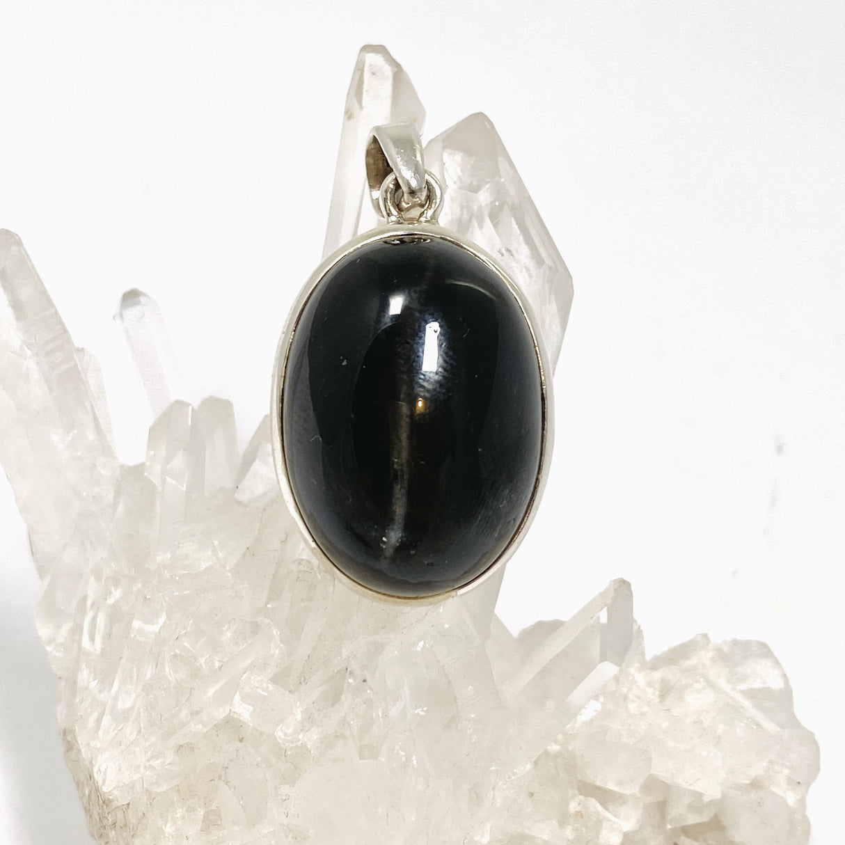Black Star Diopside Oval Cabochon Pendant PPGJ1317