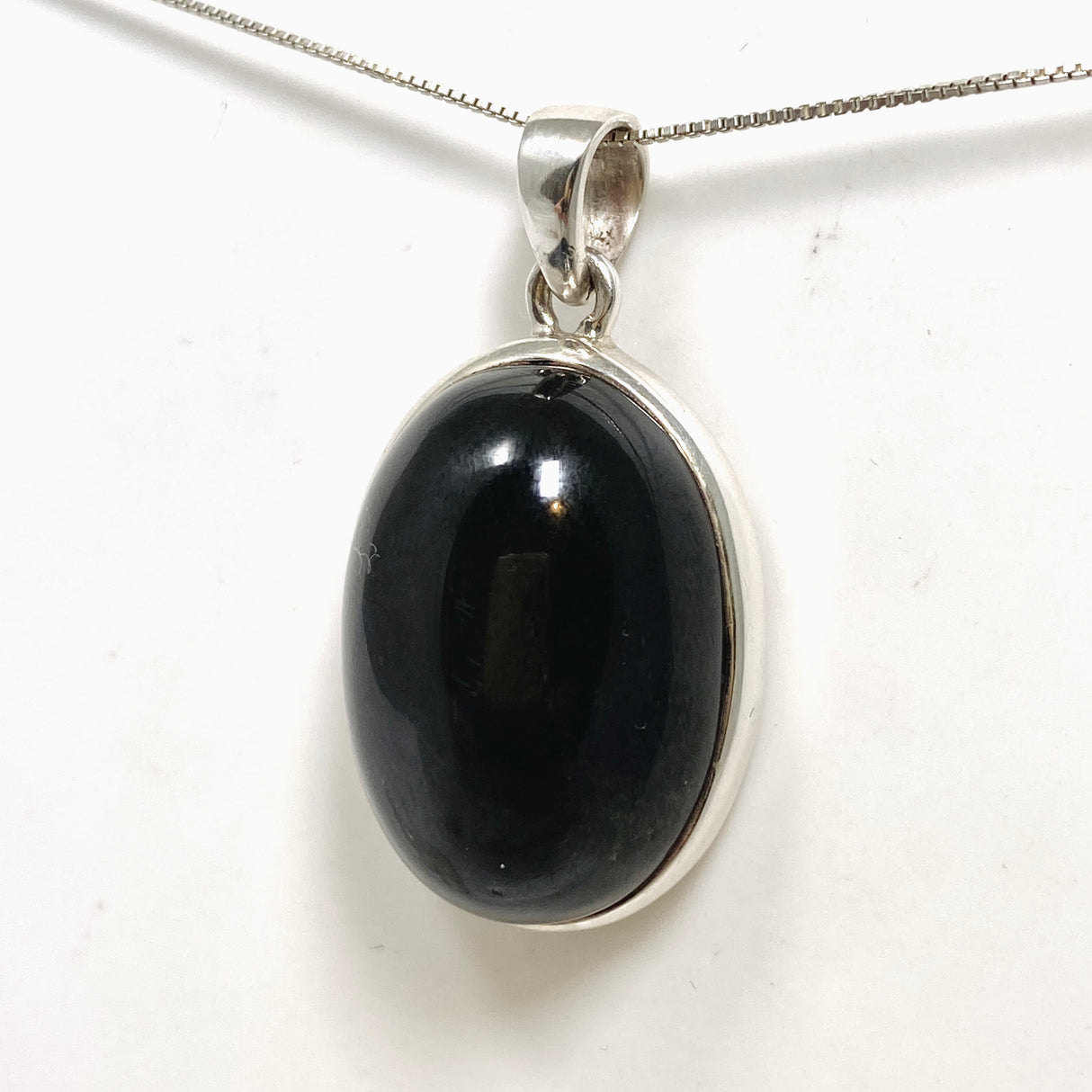 Black Star Diopside Oval Cabochon Pendant PPGJ1317