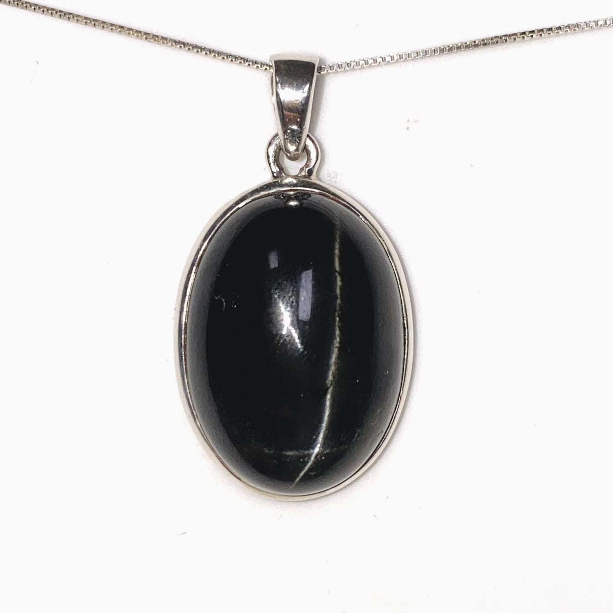 Black Star Diopside Oval Cabochon Pendant PPGJ1317