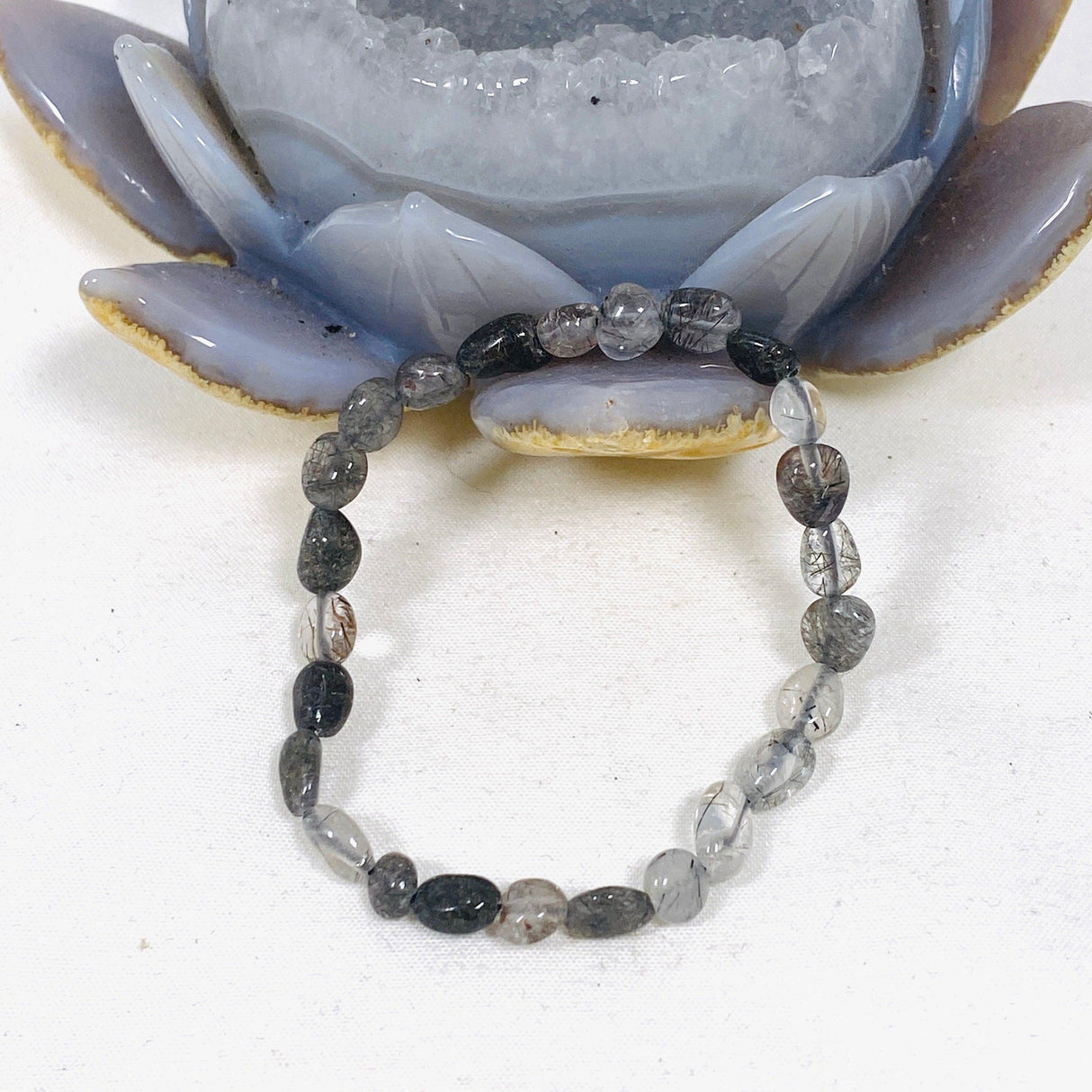 Black Tourmaline in quartz bracelet - Nature's Magick