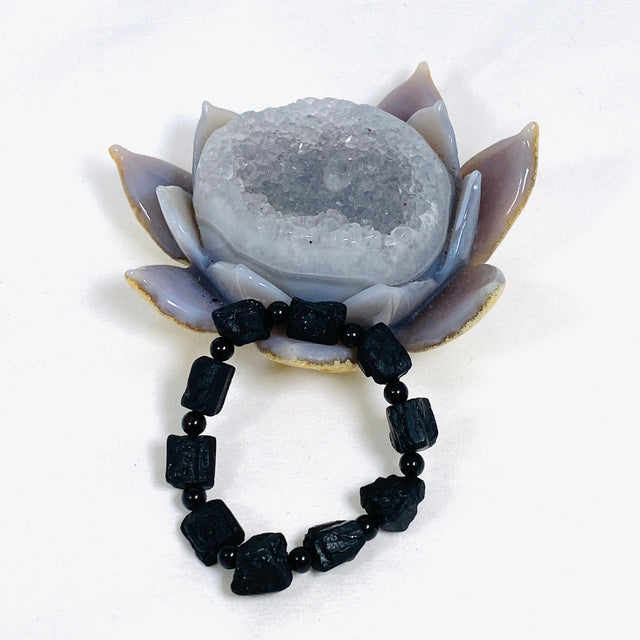 Black Tourmaline Raw bracelet - Nature's Magick