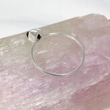 Black Tourmaline Raw Crystal Fine Band Ring R3701-BT - Nature's Magick