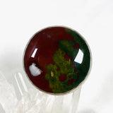 Bloodstone Round Hammered Band Ring Size 10 KRGJ1256 - Nature's Magick