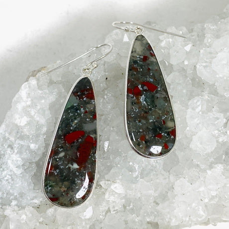 Bloodstone Teardrop Earrings KEGJ1427 - Nature's Magick