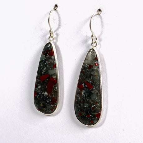 Bloodstone Teardrop Earrings KEGJ1427 - Nature's Magick