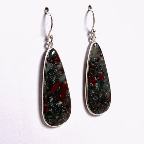 Bloodstone Teardrop Earrings KEGJ1427 - Nature's Magick