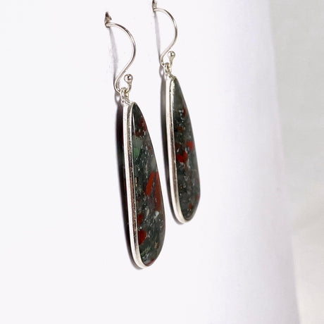 Bloodstone Teardrop Earrings KEGJ1427 - Nature's Magick