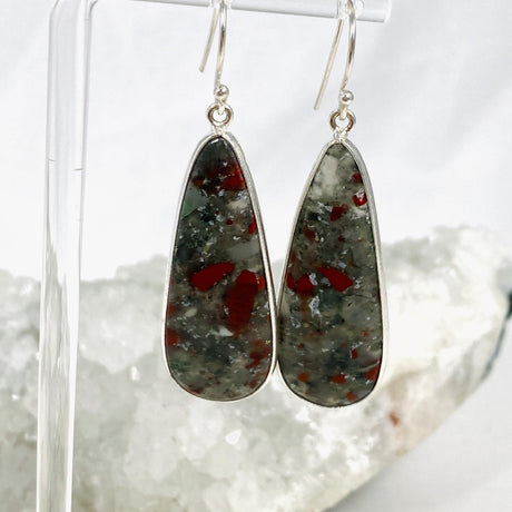 Bloodstone Teardrop Earrings KEGJ1427 - Nature's Magick