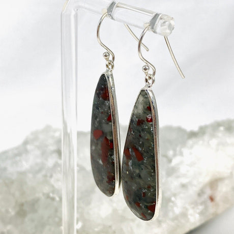 Bloodstone Teardrop Earrings KEGJ1427 - Nature's Magick