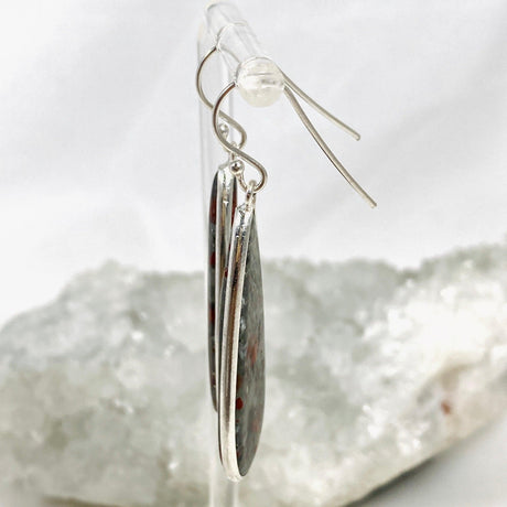 Bloodstone Teardrop Earrings KEGJ1427 - Nature's Magick