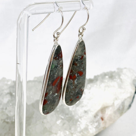 Bloodstone Teardrop Earrings KEGJ1427 - Nature's Magick