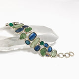Blue and Green Kyanite, Tsavorite and Emerald Multi-stone Bracelet PBGJ045
