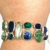 Blue and Green Kyanite, Tsavorite and Emerald Multi-stone Bracelet PBGJ045