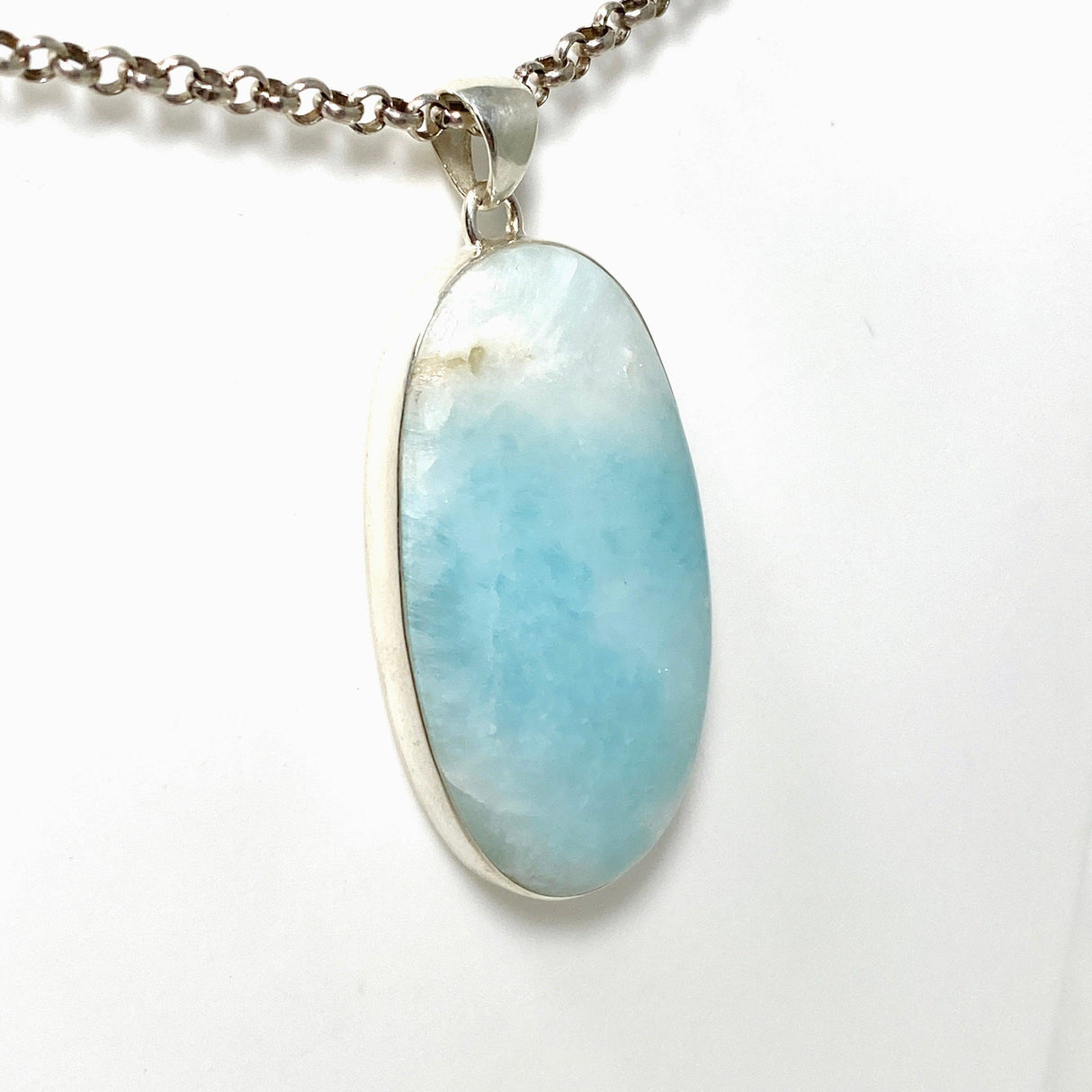 Blue Aragonite Oval Pendant KPGJ4469 - Nature's Magick