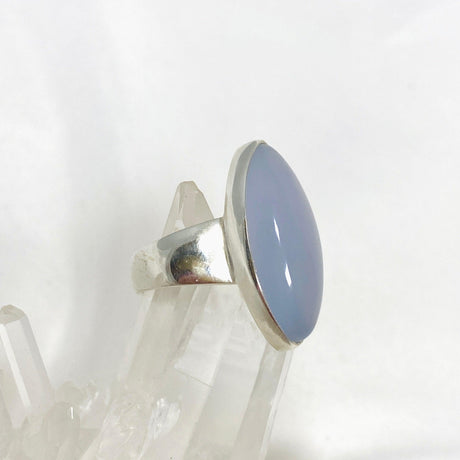 Blue Chalcedony Marquise Ring Size 9 KRGJ3246 - Nature's Magick