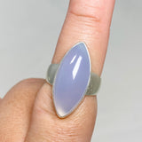 Blue Chalcedony Marquise Ring Size 9 KRGJ3246 - Nature's Magick