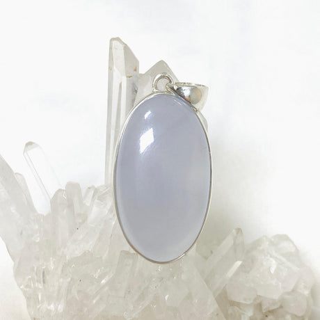 Blue Chalcedony Oval Pendant KPGJ4470 - Nature's Magick