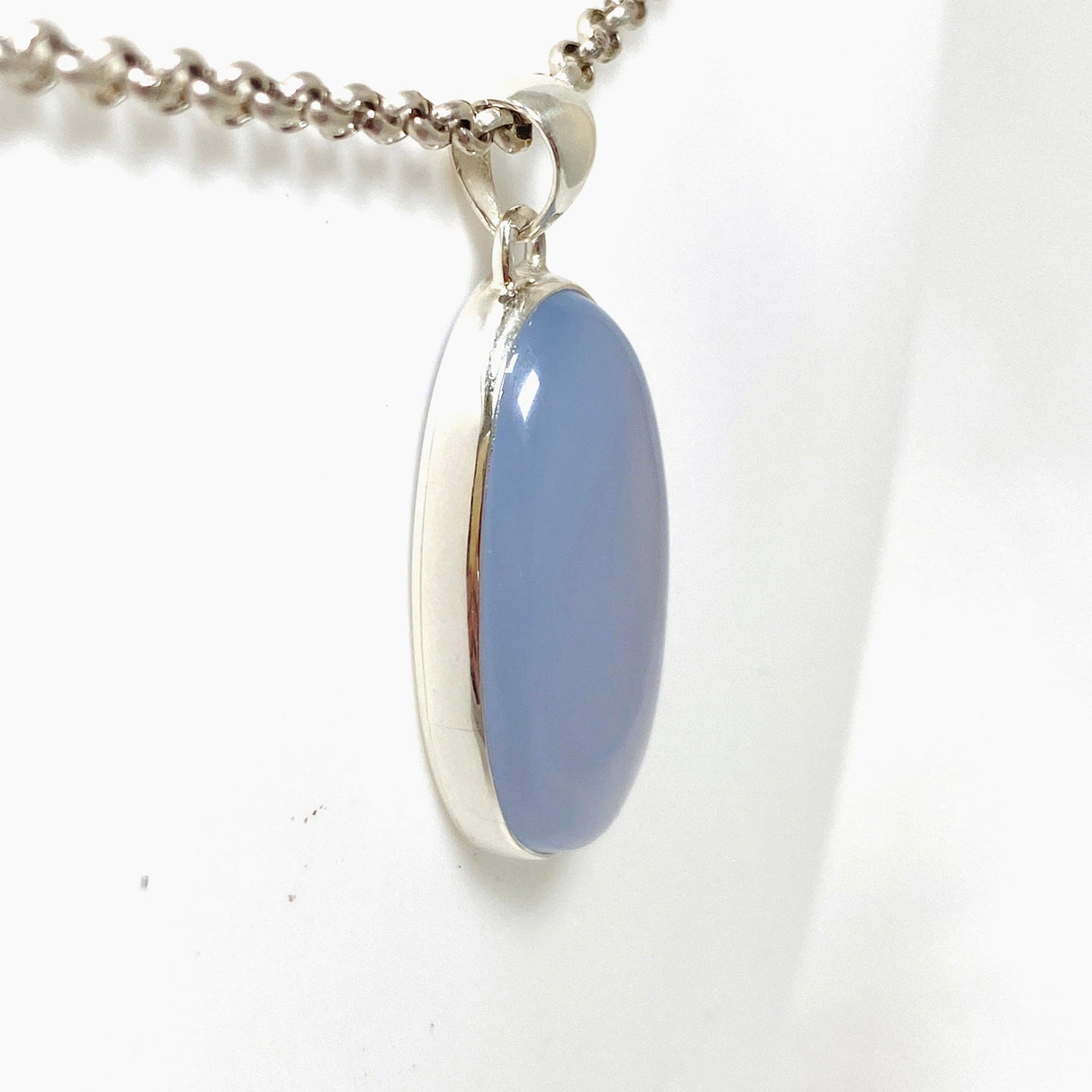 Blue Chalcedony Oval Pendant KPGJ4470 - Nature's Magick