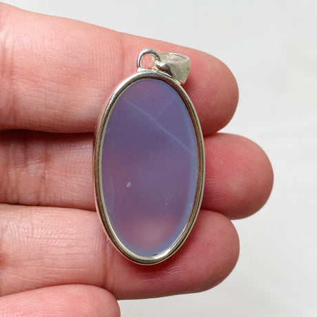 Blue Chalcedony Oval Pendant KPGJ4470 - Nature's Magick