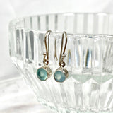 Blue Chalcedony petite circular faceted earrings R2363-BCC - Nature's Magick