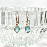 Blue Chalcedony petite oval faceted earrings R2363-BCO - Nature's Magick