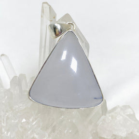 Blue Chalcedony Triangular Pendant KPGJ4473 - Nature's Magick