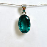 Blue Fluorite Oval Faceted Pendant PPGJ1281