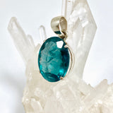 Blue Fluorite Oval Faceted Pendant PPGJ1282