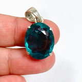 Blue Fluorite Oval Faceted Pendant PPGJ1282