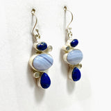 Blue Lace Agate and Lapis Lazuli Multi-stone Earrings KEGJ1443 - Nature's Magick