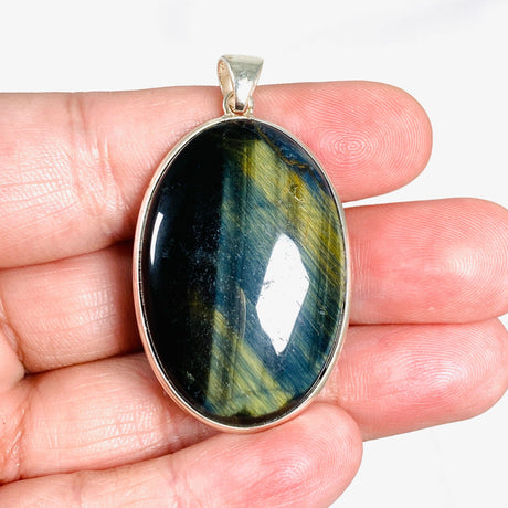 Blue Tigers Eye Oval Pendant KPGJ4202 - Nature's Magick