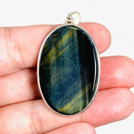 Blue Tigers Eye Oval Pendant KPGJ4202 - Nature's Magick