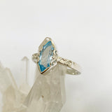 Blue Topaz Faceted Marquise Ring in a Decorative Setting R3726