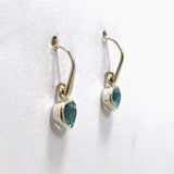 Blue Topaz Heart Faceted Earrings PEGJ209