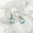 Blue Topaz petite oval faceted earrings KEGJ408 - Nature's Magick