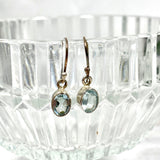 Blue Topaz petite oval faceted earrings R2363-BTO - Nature's Magick