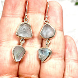 Blue Topaz raw double drop earrings KEGJ1100 - Nature's Magick