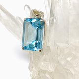 Blue Topaz Rectangular Faceted Pendant PPGJ1248