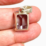 Blue Topaz Rectangular Faceted Pendant PPGJ1248