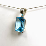 Blue Topaz Rectangular Faceted Pendant PPGJ1248