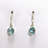 Blue Topaz Round Faceted Earrings PEGJ265