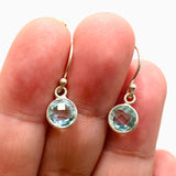 Blue Topaz Round Faceted Earrings PEGJ265