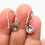 Blue Topaz Round Faceted Earrings PEGJ265