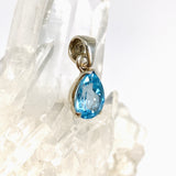 Blue Topaz Teardrop Faceted Pendant PPGJ1247