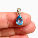 Blue Topaz Teardrop Faceted Pendant PPGJ1247