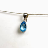 Blue Topaz Teardrop Faceted Pendant PPGJ1247